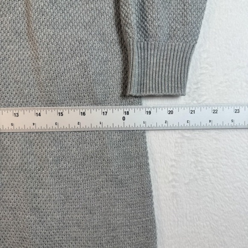 Gray Knit Button-Front Sweater Dress - Picture 7 of 7